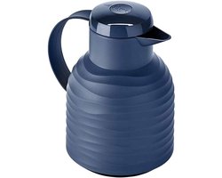 Samba Wave Thermoskan 10 liter Quick-Press kunststof glazen isolatiekolf koffiekan: 12 uur warm/24 uur koud 100% dicht Wave Navy