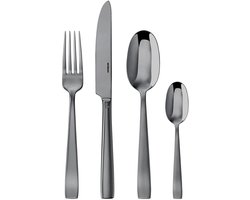 Sambonet Bestekset Flat - Zwart - 24 delig / 6 personen