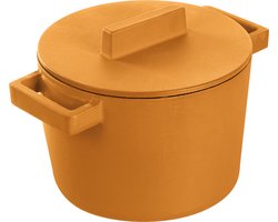 Sambonet - Gietijzer Braadpan Geel - 16 cm incl deksel