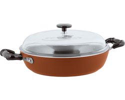 Sambonet Vintage Sauteerpan - Incl. Deksel - Aluminium - Ø28cm - Rood