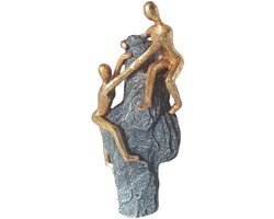 Samenwerking & Hulp – Goudkleurige Figuren – 23 cm Hoog
