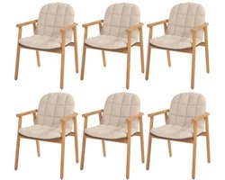 Samos dining tuinstoel teak terre 4 Seasons Outdoor set van 6