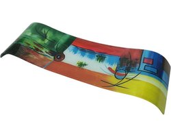 Sampaguita schaal glas gegolfd multicolor