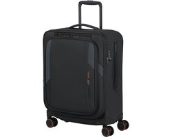 Samsonite Koffer - Glazed spinner 55/23 (4 wiel )lichtgewicht koffer - 40x50x23/26 cm - uitbreidbaar - zwart - 49 l