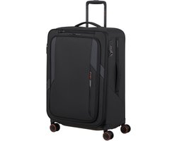 Samsonite Koffer - Glazed spinner 67/24 (4 wiel) lichtgewicht koffer - 44 x 67 x 30/33 cm - uitbreidbaar - zwart - 94 l