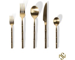 San Naila- Bestekset Bamboo - 6 persoons- 30-delig- Goud