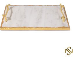 San Naila- Goldie Tray- Marmer- Goud- Dienblad- Decoratie