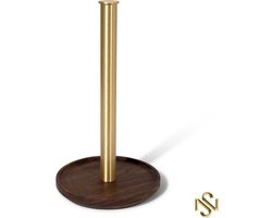 San Naila- Keukenrolhouder- Goud- Acaciahout- Keuken