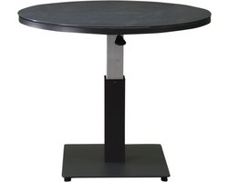 San Sebastian lounge dining tuintafel 90 cm rond H50,5-H75 cm in hoogte verstelbaar antraciet