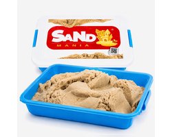 Sand Mania® kinetisch zand - 3 KG - inclusief Speel- & Opbergbak - Beige / Naturel - Sensorisch Speelzand voor Kinderen