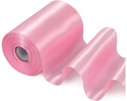 Sander Shop 10 cm breed roze effen satijnen lint 20 m stof groot lint voor knippen ceremonie grote opening stoel sjerpen tafel haar auto strikken bloemen naaien ambachtelijke geschenkverpakking bruiloft