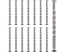 Sander Shop 15 Stuks M5-Verbindingsschroeven met Hulzen, Hulsschroeven Vernikkelde Stalen Verbindingsschroeven met Hulzen Afbreekschroef voor Sleutelgat, Feurhendel, Kast, Lade