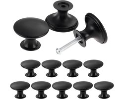 Sander Shop 24st vintage lade knoppen, antieke keuken kast handgrepen, 30mm ronde meubels deurknoppen in zwart