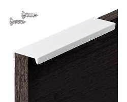 Sander Shop 6 Stuks Verborgen Kastgrepen, Zuiver wit, Keukengrepen, Deurgreep, Ladegrepen, Meubelgrepen voor Kledingkast, Slaapkamer, Badkamer,Laden Lengte:200mm