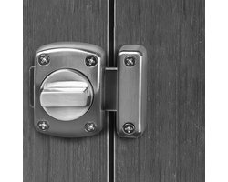 Sander Shop Badkamer Deur Toiletdeur Sloten 55x40mm Draaibare Bout Slot voor Huisdieren Poort Deurslot Zink Legering voor Meubels Kastraam Geborstelde Afwerking 4 Stuks-Zilver