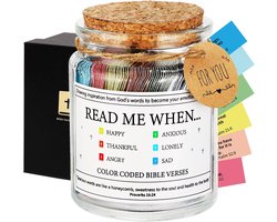 Sander Shop Bijbelverspot, gebedskaartjes met Bijbelteksten, heilige 'Lees mij voor wanneer'-bijbelverzenpot, religieuze communie, vormsel, doop, christelijke cadeaus voor vrouwen, mannen, scadeaus voor vrouwen, moeders, tieners en vrienden.