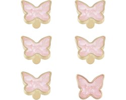 Sander Shop Decoratieve Vlinder Keukenkast Knoppen, 6-delig Creatief Dressoir Lade Trekt Meubelkast Deur Trekknoppen Enkelvoudige Gat Zinklegering Knoppen Meubelaccessoires
