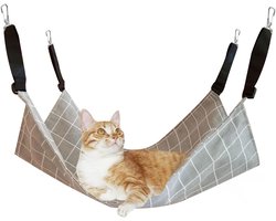 Sander Shop Huisdierenhangmat, Kattenhangmat, Kattenschommel, Hangende Huisdierbed, Huisdierkooi Hangmat, Zacht en Comfortabel, Geschikt voor Huisdieren, Katten, Konijnen en Cavia's met een Gewicht tot