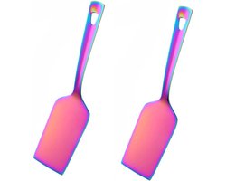 Sander Shop Lasagna Server Lasagna Server, roestvrij staal, 2 stuks, metaal, pizzaschep, taartschep, serveerlift, lengte 26 cm, breedte 6,4 cm