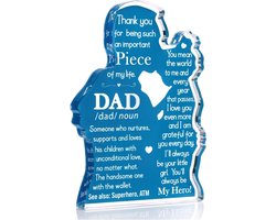 Sander Shop Papa geschenken van dochter, verjaardagscadeaus voor papa, kerstcadeaus voor vader, cadeau voor nieuwe vader bonus vader, vader van de bruid geschenken, acryl plaquette teken bureau decoratief cadeau