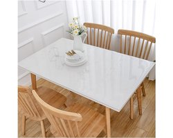 Sander Shop Tafelbeschermer, transparant, 1.6 mm, pvc, afveegbaar, waterdicht, voor thuis, keuken, 60 x 140 cm (transparant, 60 x 140 cm)