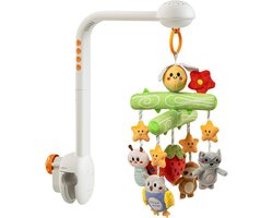 Sander Shop Wieg Mobiel met Muziek en Lichtjes, Baby Wieg Mobiel Schattig Bijen Wieg Speelgoed Hangend, Afstandsbediening Kinderkamer Mobielen voor Bassinet, Rotatie