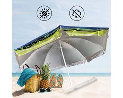 Sandos - Strandparasol - Stalen Frame - UV-bescherming - Waterdicht - 160 cm