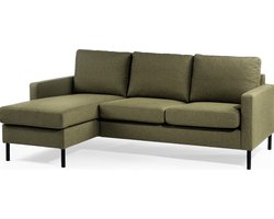 Sandra 3-zitsbank stof links/rechts groen