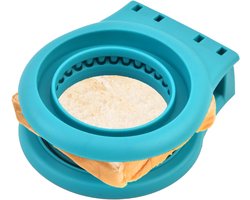 Sandwich Snijder - Vormmaker Brood - Kinderen Leren Koken - Afsluitende Randen - 12.3 x 14.4 cm - Blauw
