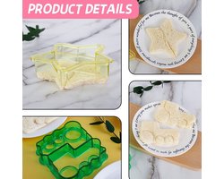 Sandwich Toast Mallen - Brood Vormpjes - Kinder Maaltijd - Veilig PS Materiaal - 6 Stuks Set - Willekeurige Kleuren