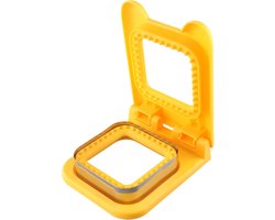 Sandwichmaker - Sandwiches-Tool - Herbruikbare - Roestvrij Staal - Sandwich Gereedschap - Voor Het Maken Van Sandwiches Hamburgercake - Voor Kinderen Lunchbox - Geel