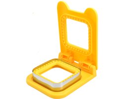 Sandwichvorm - Sandwichmaker - Sandwichsnijder - Sandwichsnijder en -sluiter - 16*12.3*4.5cm - Sandwichsnijders voor leuke lunchgerechten voor kinderen - vierkant - geel - kunststof