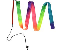 Sandy Danslint - gymnastiek lint - regenboog - textiel/kunststof - 124 cm
