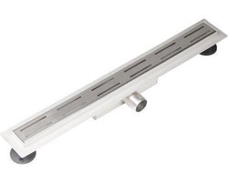 Saniclass Brauer douchegoot 80x5x6.7cm met uitneembare bak en haarnet inclusief verstelbare poten roestvrijstaal