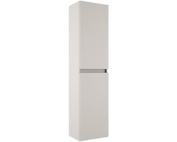 Saniclass Chaci Hoge Kast - 140x35x27cm - 2 deuren - mat cotton (beige)