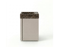 Saniclass Chaci Toiletmeubelset - 40x65cm - 1 deur - 1 kraangat - rechts - fontein dark emporador - mat cotton (beige)