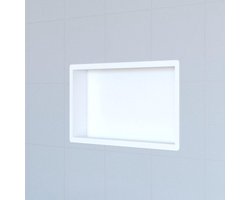 Saniclass Hide luxe Inbouwnis - 30x60x7cm - met flens - wit mat