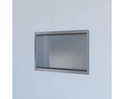 Saniclass Hide luxe inbouwnis 30x60x7cm RVS met flens