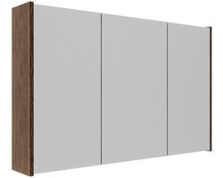 Saniclass Holz Frame Spiegelkast - 100x63x16cm - inclusief zijpanelen - Walnut pure