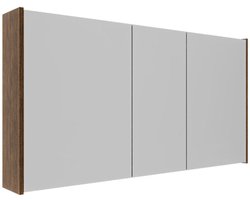 Saniclass Holz Frame Spiegelkast - 120x63x16cm - inclusief zijpanelen - Walnut pure