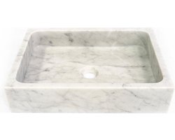 Saniclass Noche Waskom – 50x36x11 – Marmer - Wit