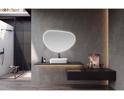 Saniclass Organic Spiegel Sim - 60x40cm - verlichting - spiegelverwarming - horizontaal/verticaal - organisch