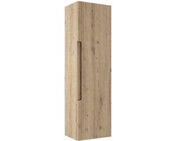 Saniclass Prime Balance Hoge Kast - 120x34.5x34.5cm - 1 deur - rustiek eiken - MDF