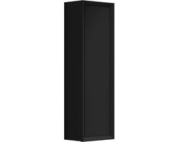 Saniclass Prime Core Hoge Kast - 120x34.5x34.5cm - 1 deur - mat zwart - MDF