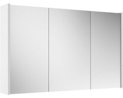 Saniclass Prime Spiegelkast - 100x63x16cm - inclusief zijpanelen - mat wit