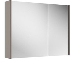 Saniclass Prime Spiegelkast - 80x63x16cm - inclusief zijpanelen - taupe