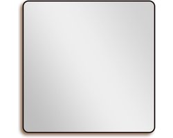 Saniclass Retro Line 2.0 spiegel – Badkamerspiegel - 120x120 – Mat zwart