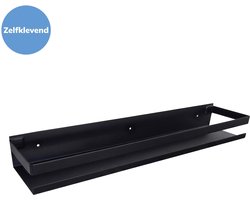 Sanics® Doucherek zonder boren – Zelfklevend badrek - Hangend Douchebakje - Douchemand – Doucherekje Zwart - Douche Rekje 50CM