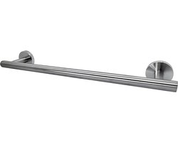 Sanics Handdoekrek Zilver Inclusief Montageset 40 CM - Handdoekrekken - Handdoekhouder - Handdoekstang - Handdoekhouders - Badkamerrek voor Handdoeken RVS