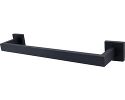Sanics® Seal Handdoekrek Zwart Inclusief Montageset 40 CM - Handdoekrekken Badkamer - Handdoekhouder - Handdoekstang - Handdoekhouders - Badkamerrek voor Handdoeken RVS
